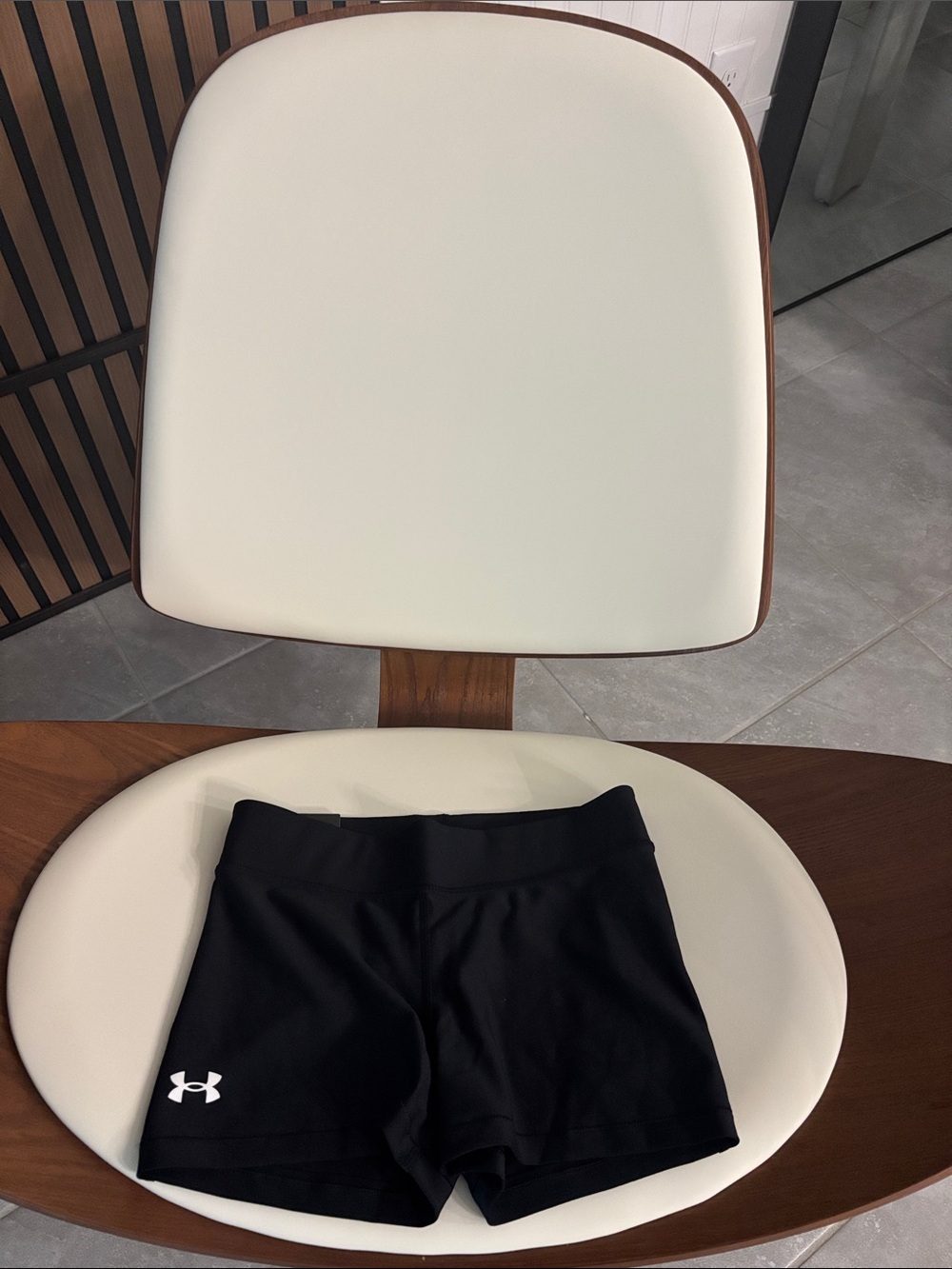 Under Armour Black Women's Bike Shorts with White Logo